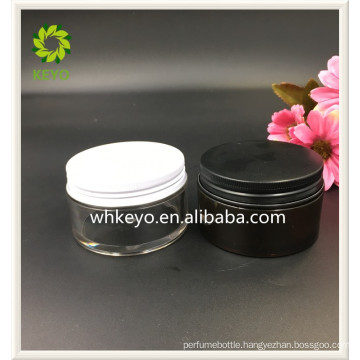 100g best selling skin care cream cosmetic container amber plastic jar with metal cap